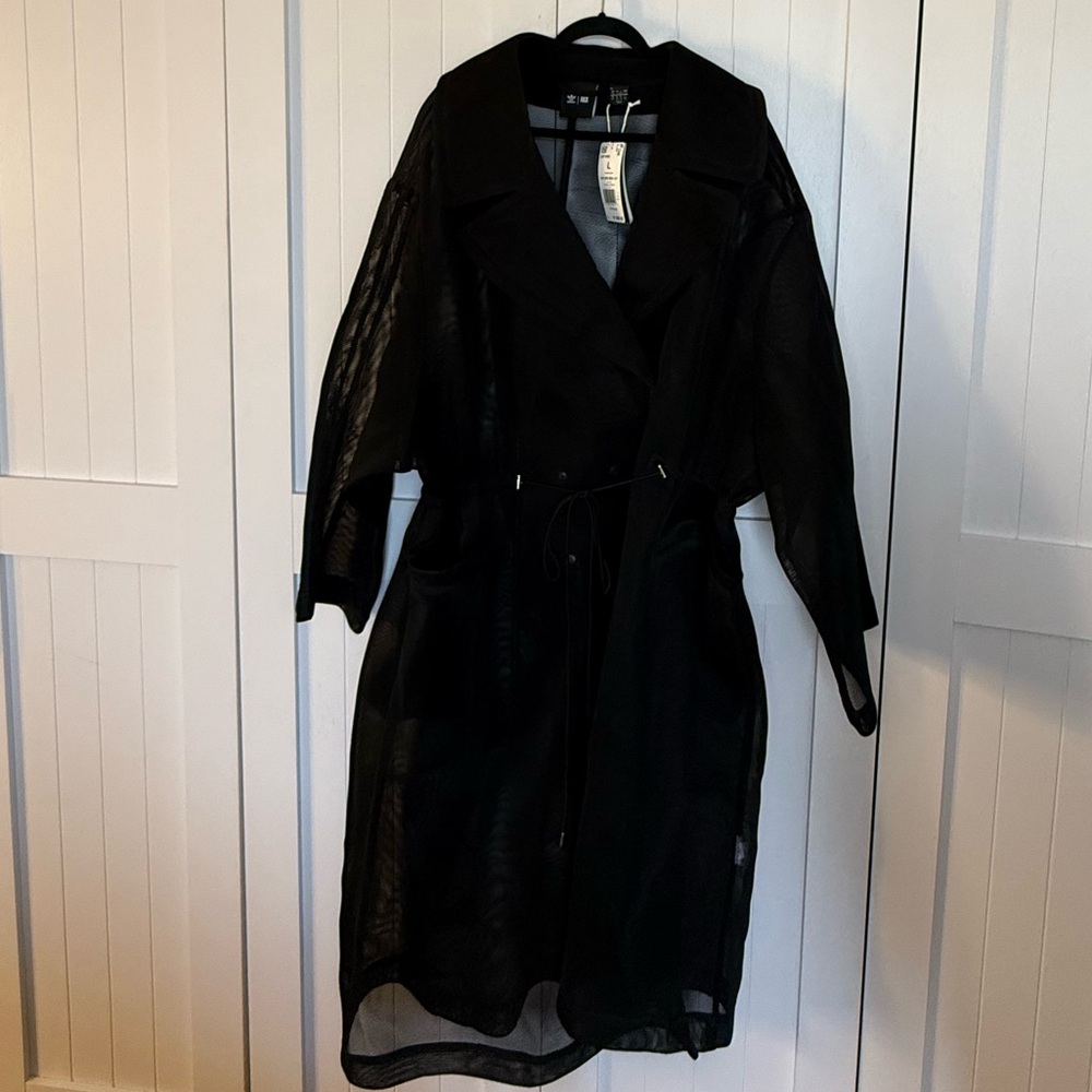 Adidas Ivy park Black Mesh trench Jacket